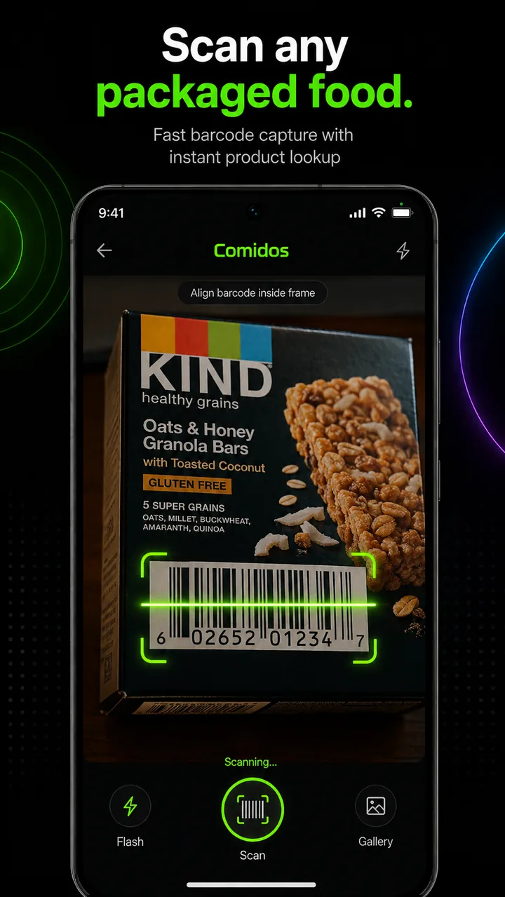 Comidos barcode scanner